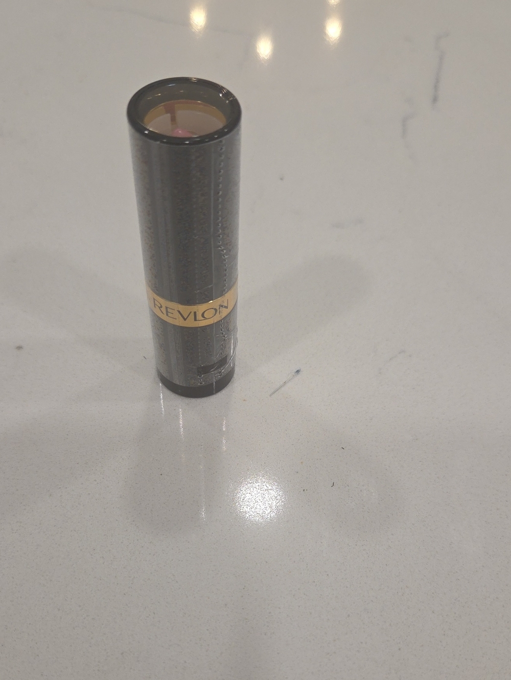 Revlon Black Lipstick Case with Gold Accent